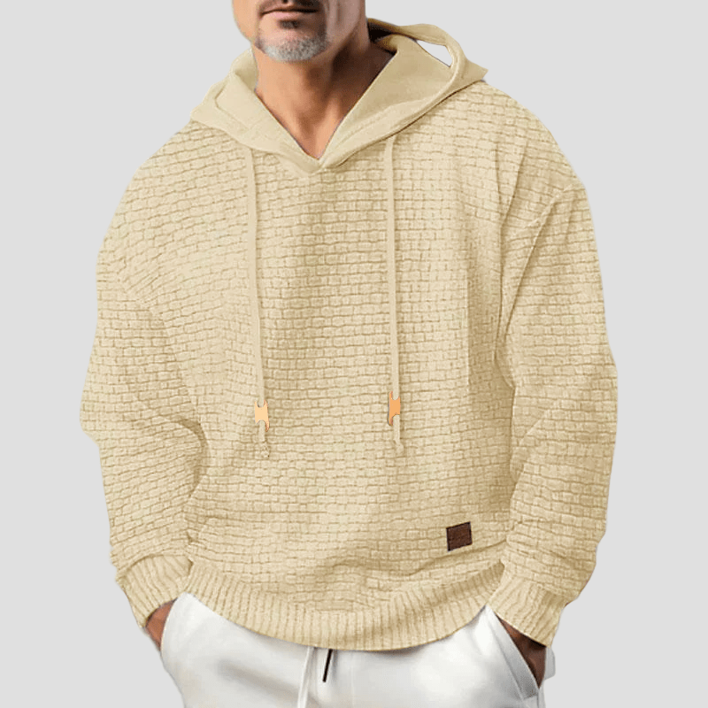 Frans | Avslappnad enfärgad långärmad huva